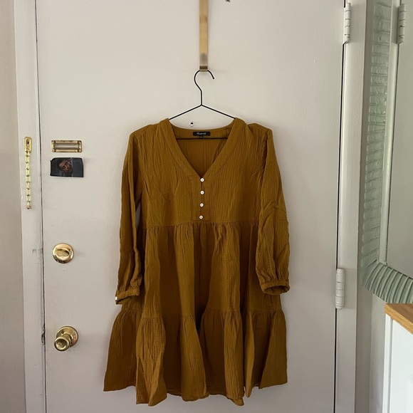 Lightspun Colette Mini Dress- Mustard yellow - Picture 4 of 5